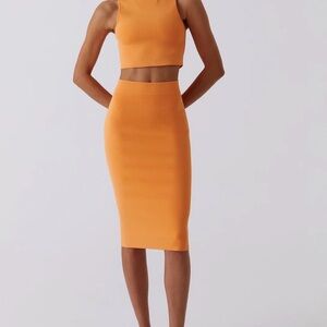 🔥 KITH Women Nyla Knit Set – Calcite (Orange) – XS 🔥SOLD OUTWORN ONCE